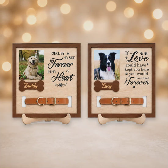 Personalised Dog Memorial Photo Plaque 19x19cm With Stand - 2 Verses video