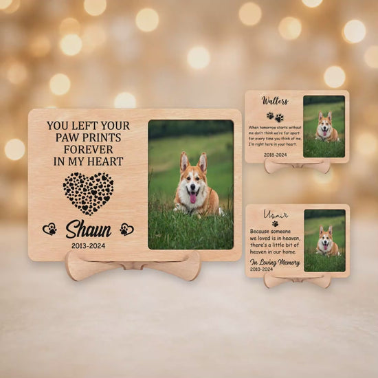 Personalised Dog Memorial Photo Plaque 19x19cm - 3 Designs With Stand video