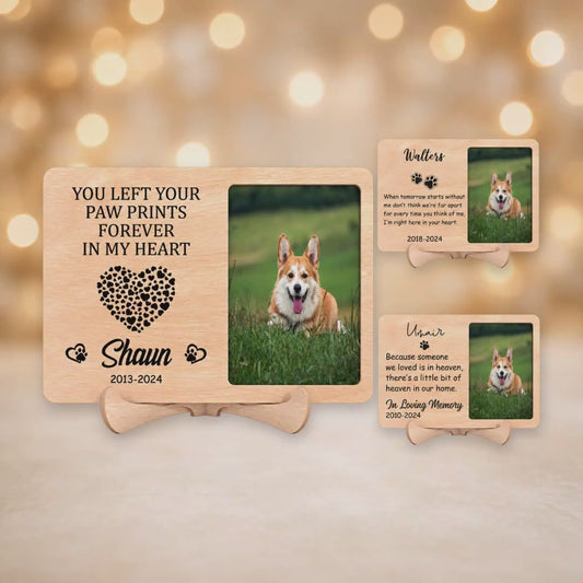 Personalised Dog Memorial Photo Plaque 19x19cm - 3 Designs With Stand video