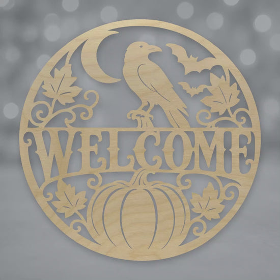 Halloween round wooden wall hanger – nine designs, additional source video