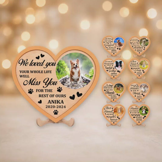 Personalised Dog Memorial Heart Plaque 30x27cm - 9 Designs With Stand video