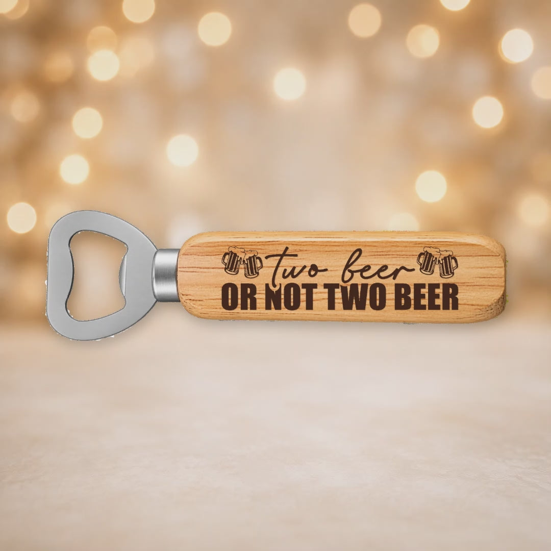 VIDEO - Funny Laser Engraved Wooden Bottle Opener 14.2x4cm - Choose 25 Designs