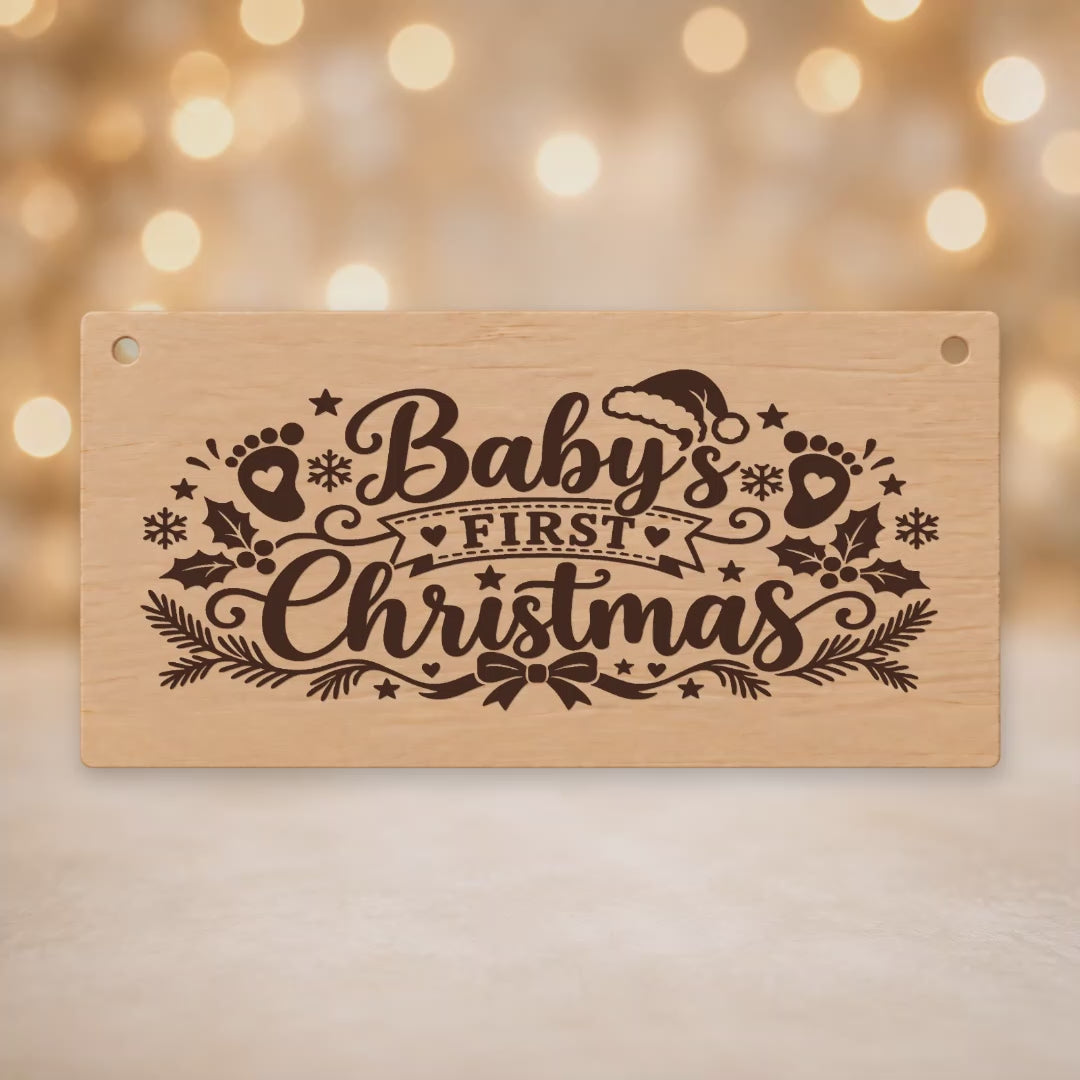 VIDEO - Baby First Christmas Rectangle - CORRECTED BY ARTWORK