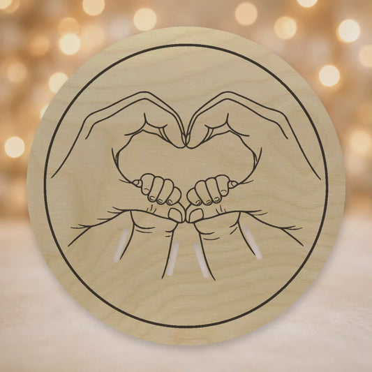 Personalised Baby Keepsake Wooden Plaque 12cm With Stand - 4 Designs video