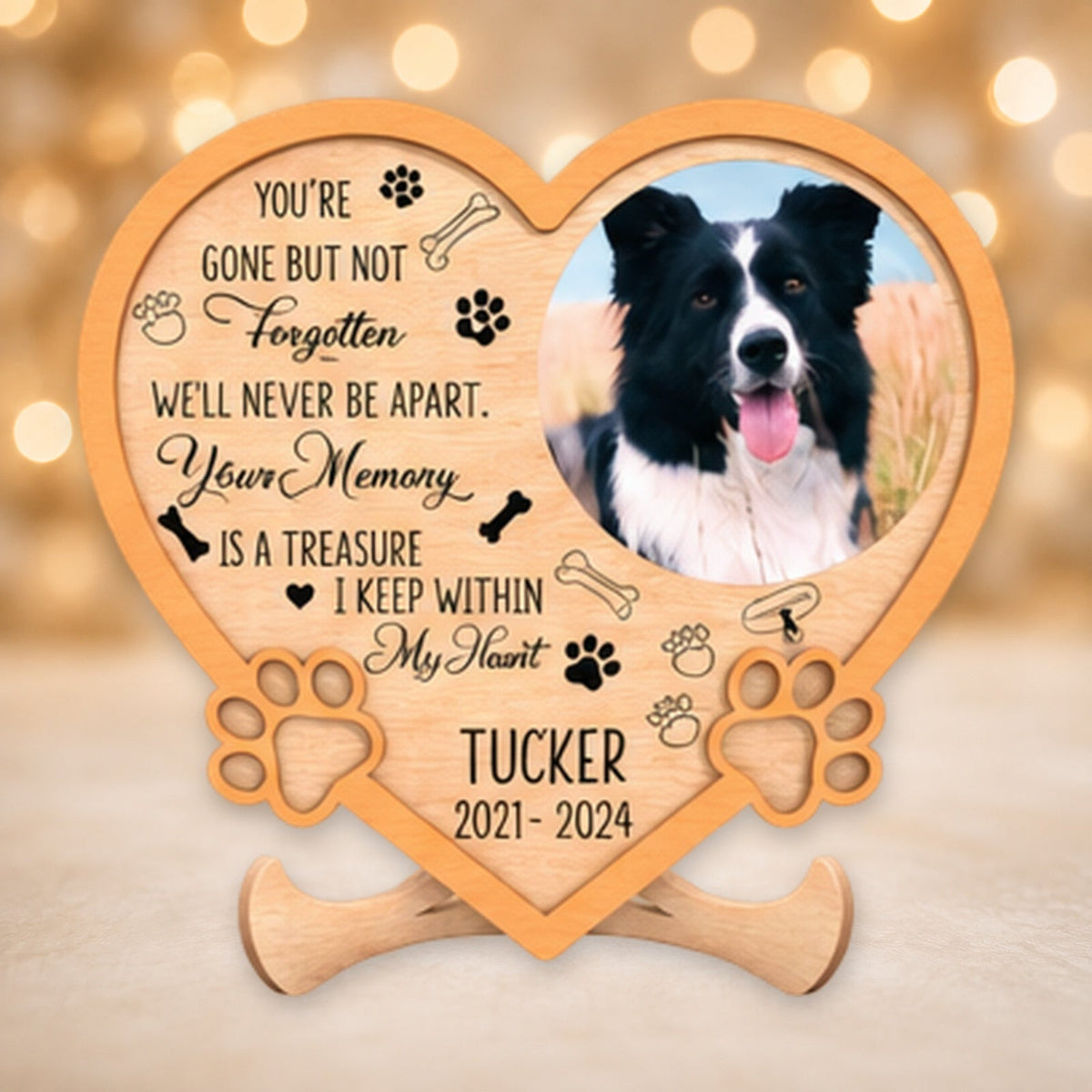 Dog memorial heart plaque picture 7