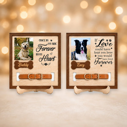 Two personalised dog memorial plaques