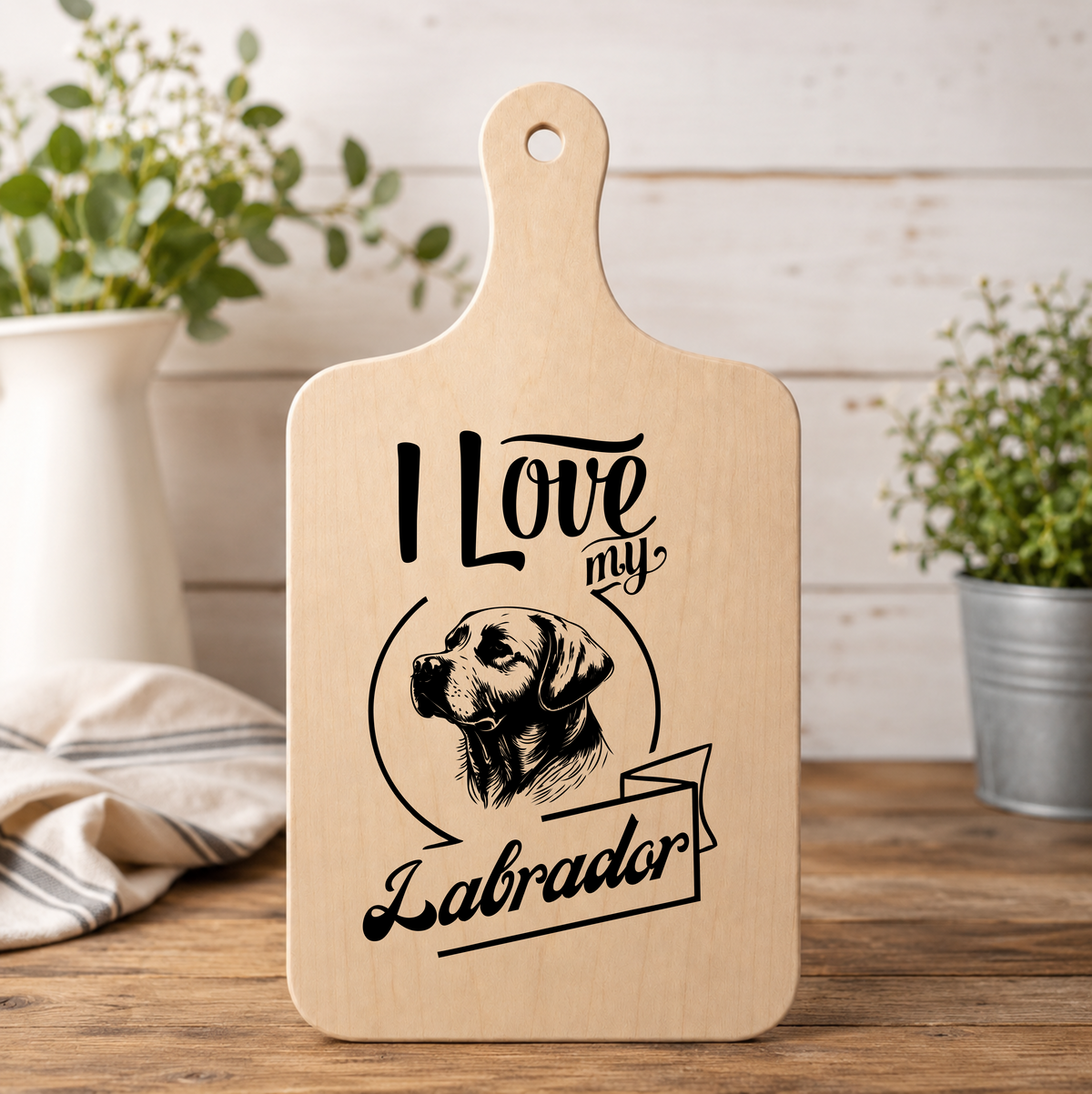 I Love My Labrador Laser Engraved Decorative Wall Plaque 30x16cm Dog Lover Gift